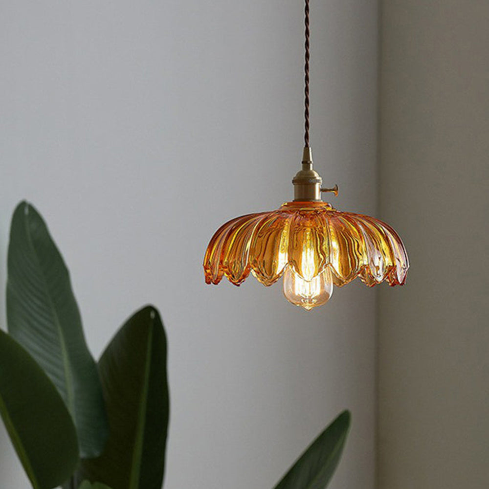 Vintage-Glas-Pendelleuchte