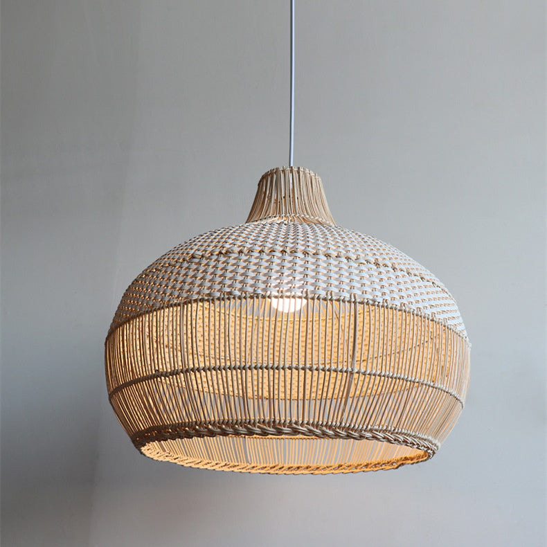 Rattan-geflochtene Pendelleuchte