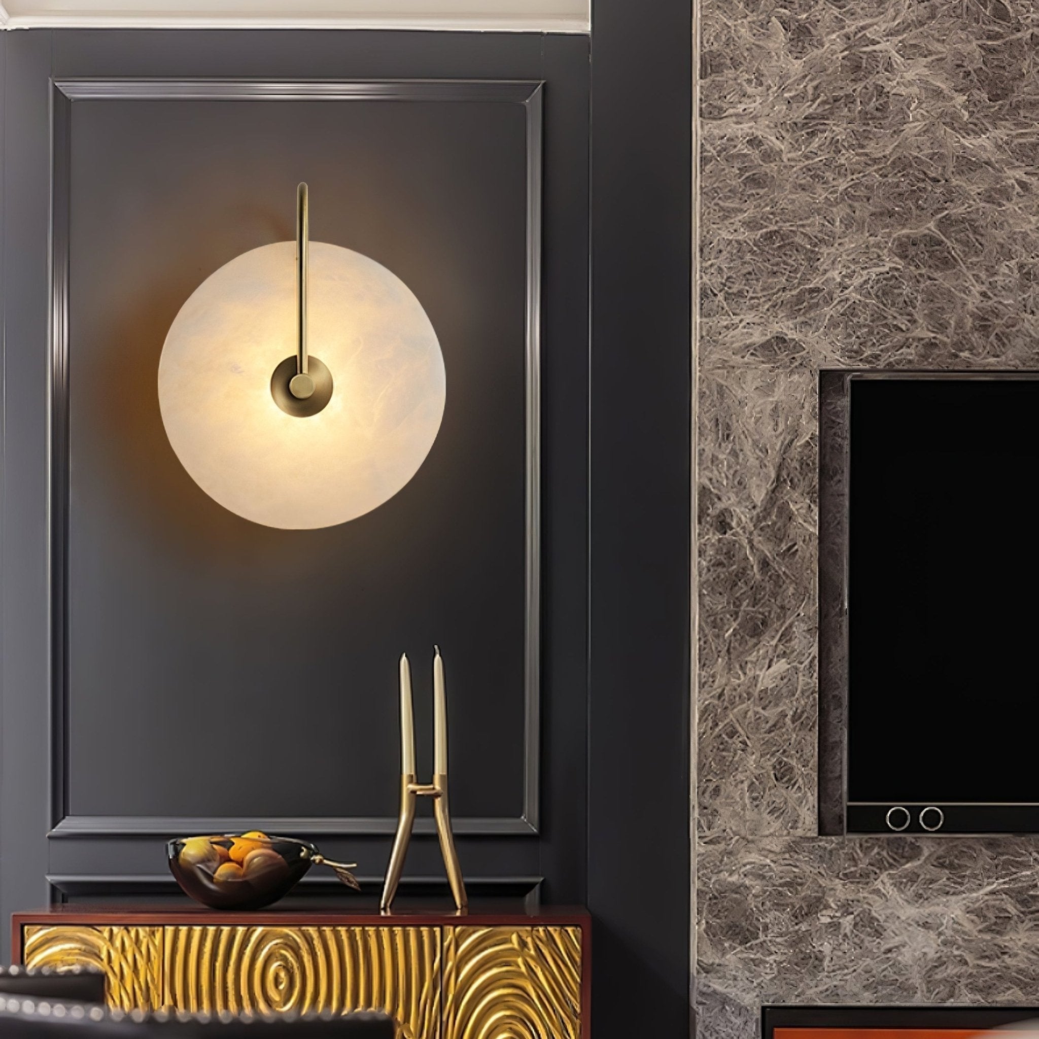 Alabaster LED-Wandleuchte