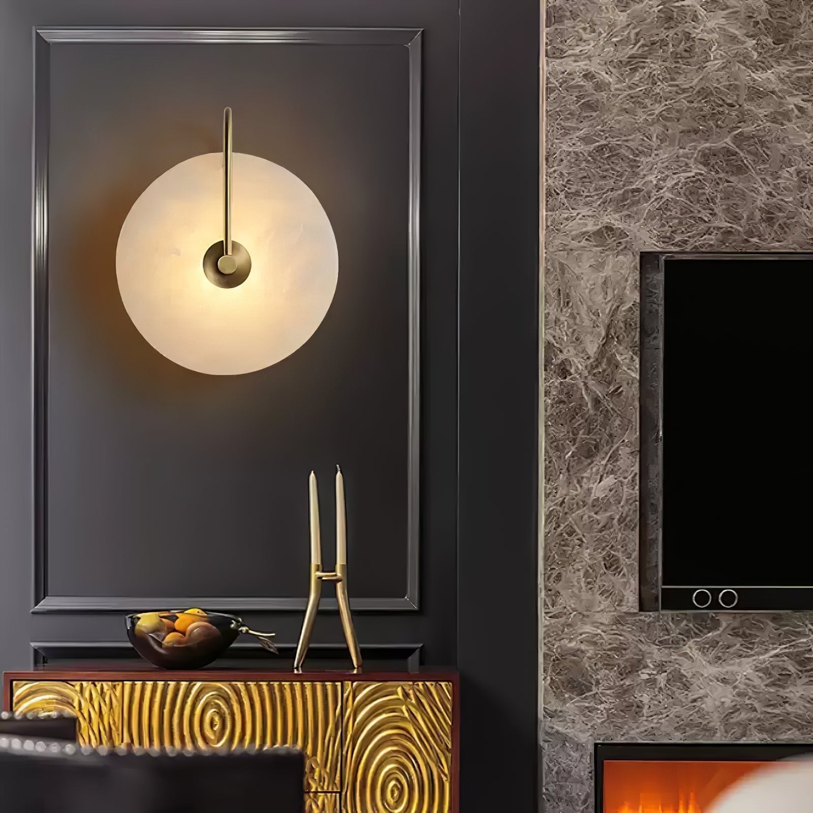 Alabaster LED-Wandleuchte