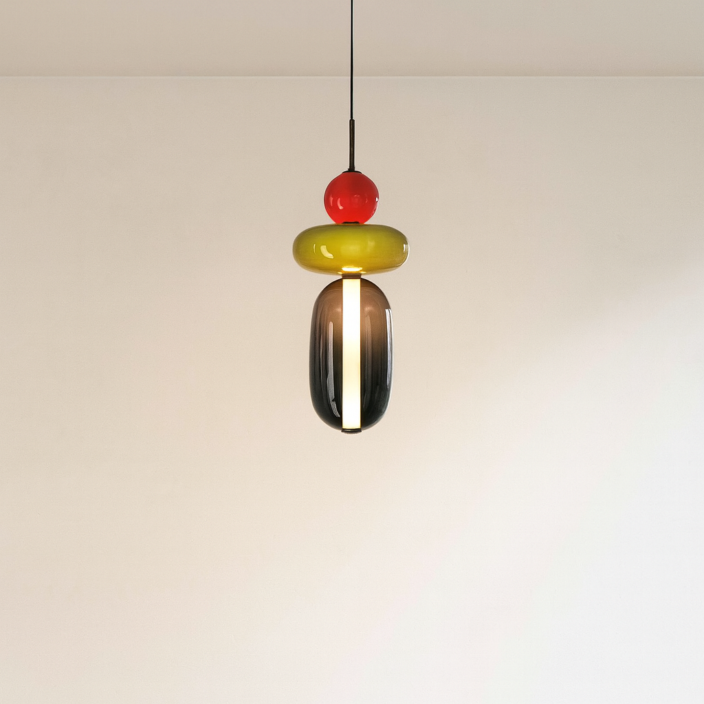 Kandierte Glas-Pendelleuchte