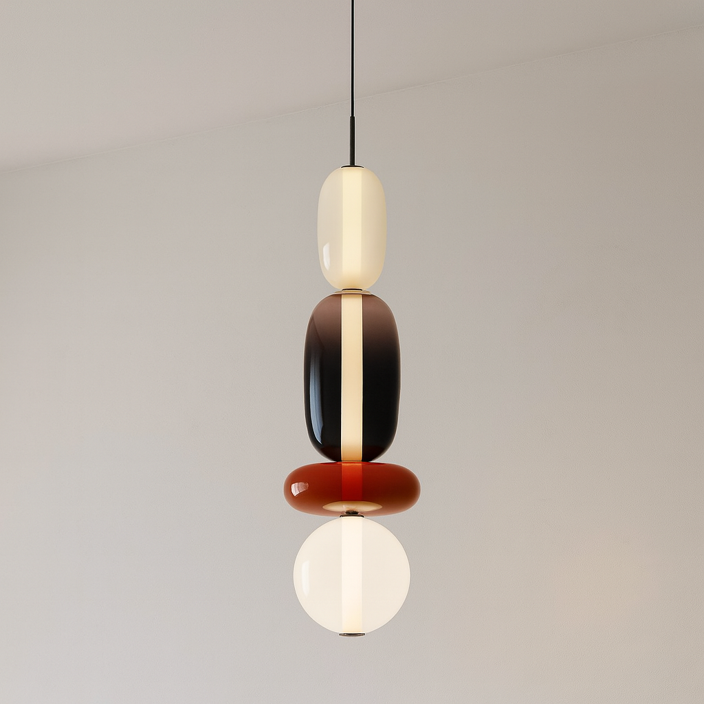 Kandierte Glas-Pendelleuchte