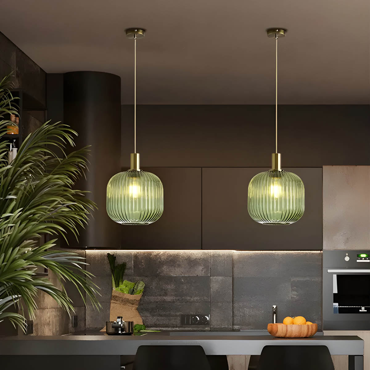 Hanos Pendelleuchte aus farbigem Glas
