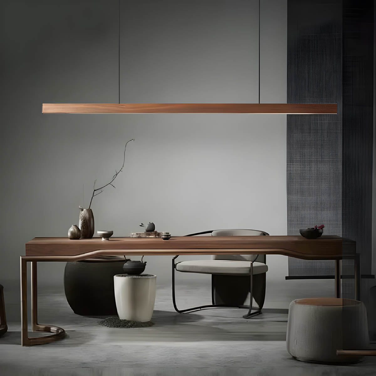 Holz-Bar-Pendelleuchte