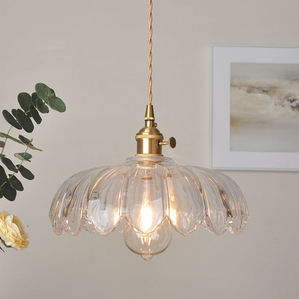 Vintage-Glas-Pendelleuchte