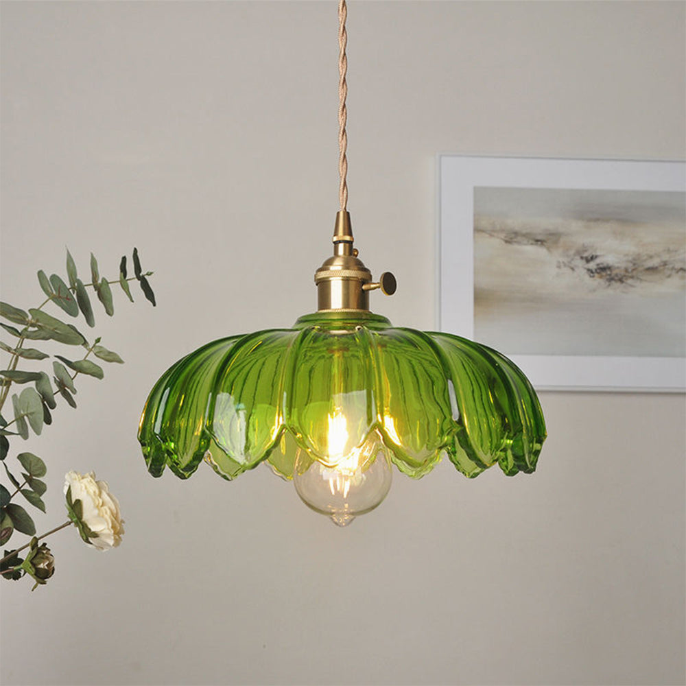 Vintage-Glas-Pendelleuchte