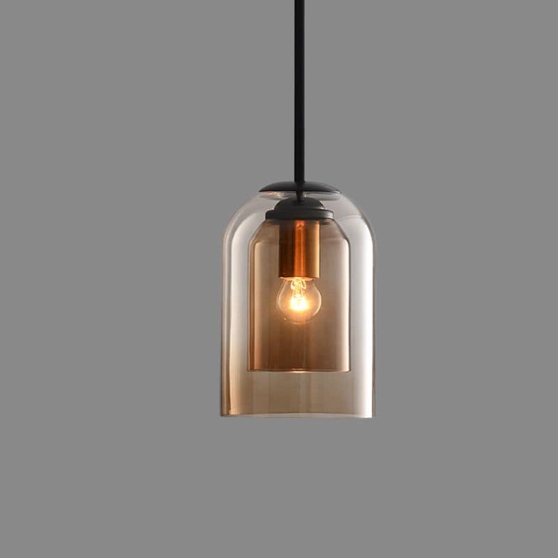 Doppelte Glas Mica Pendelleuchte