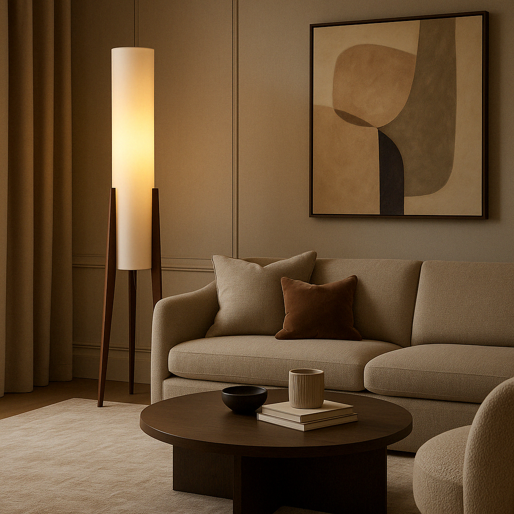 Stehlampe Nussbaum massiv