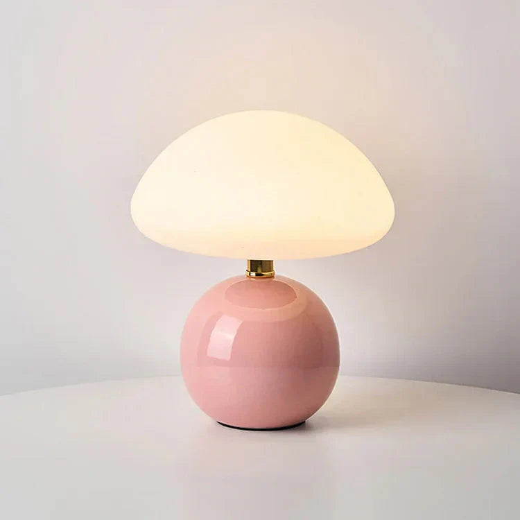 Französische Creme-Pilz-Lampe