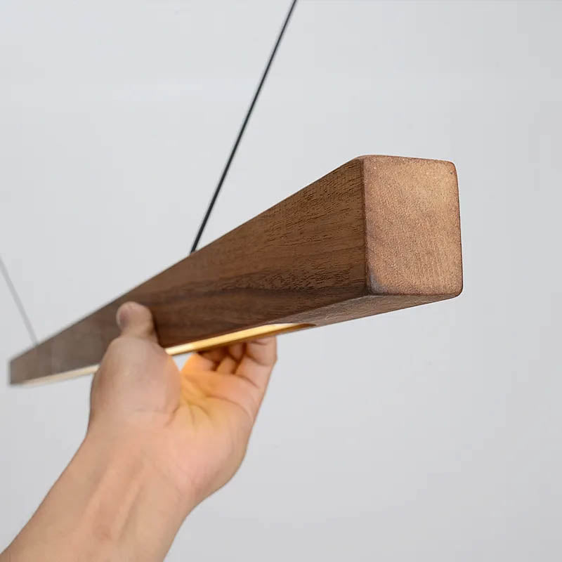 Holz-Bar-Pendelleuchte