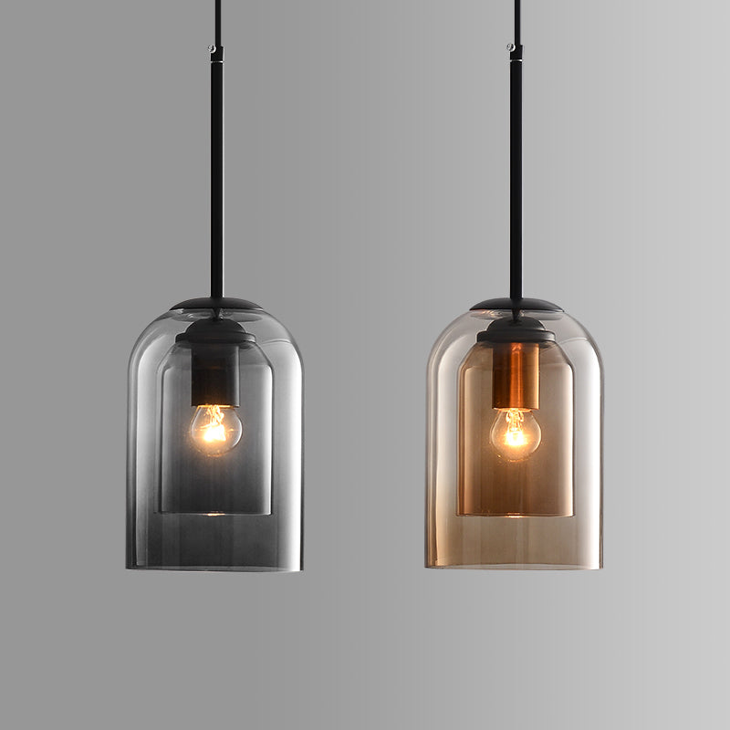 Doppelte Glas Mica Pendelleuchte