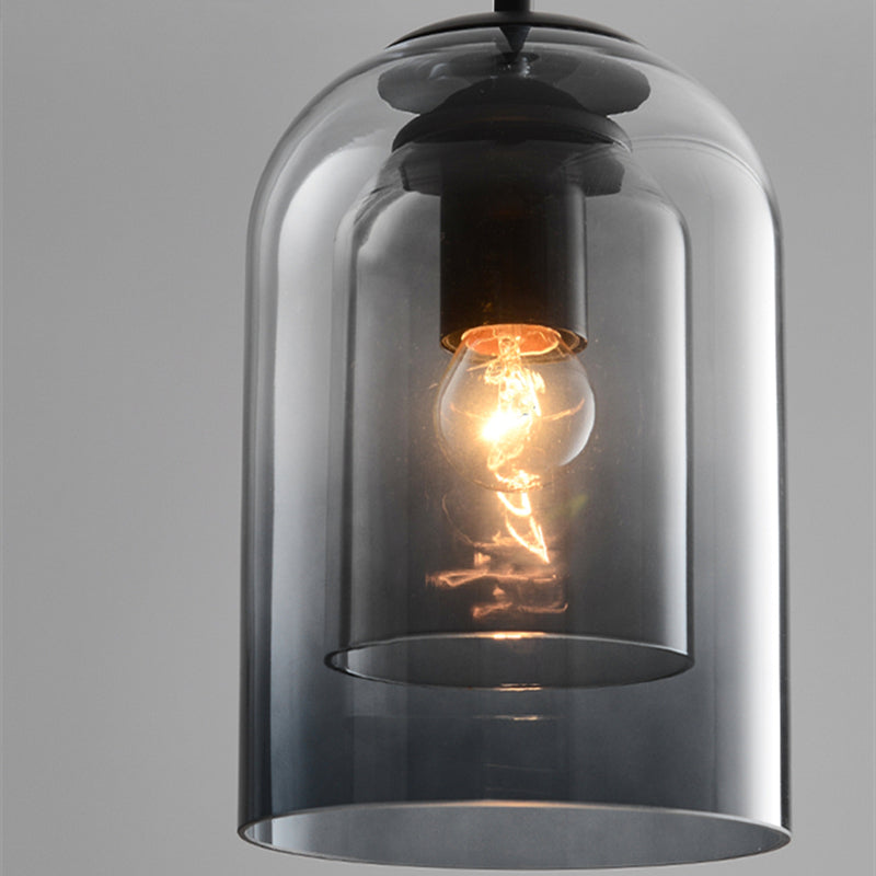 Doppelte Glas Mica Pendelleuchte
